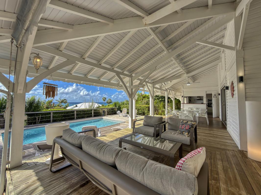 12.Location Villa piscine vue mer Sainte Anne Guadeloupe_Terrasse vue mer